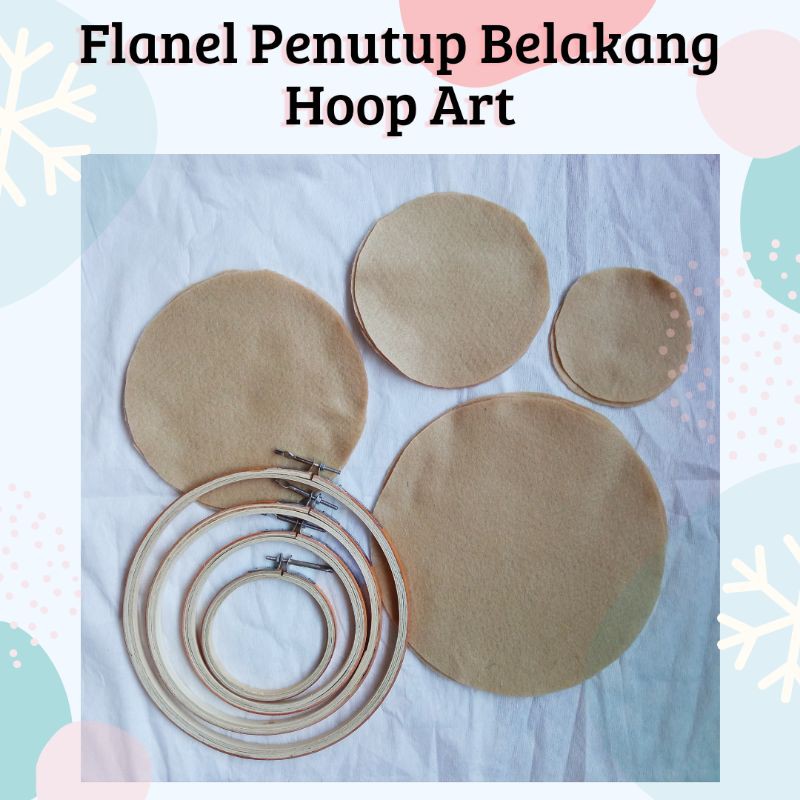 Flanel Penutup Belakang Hoop Art