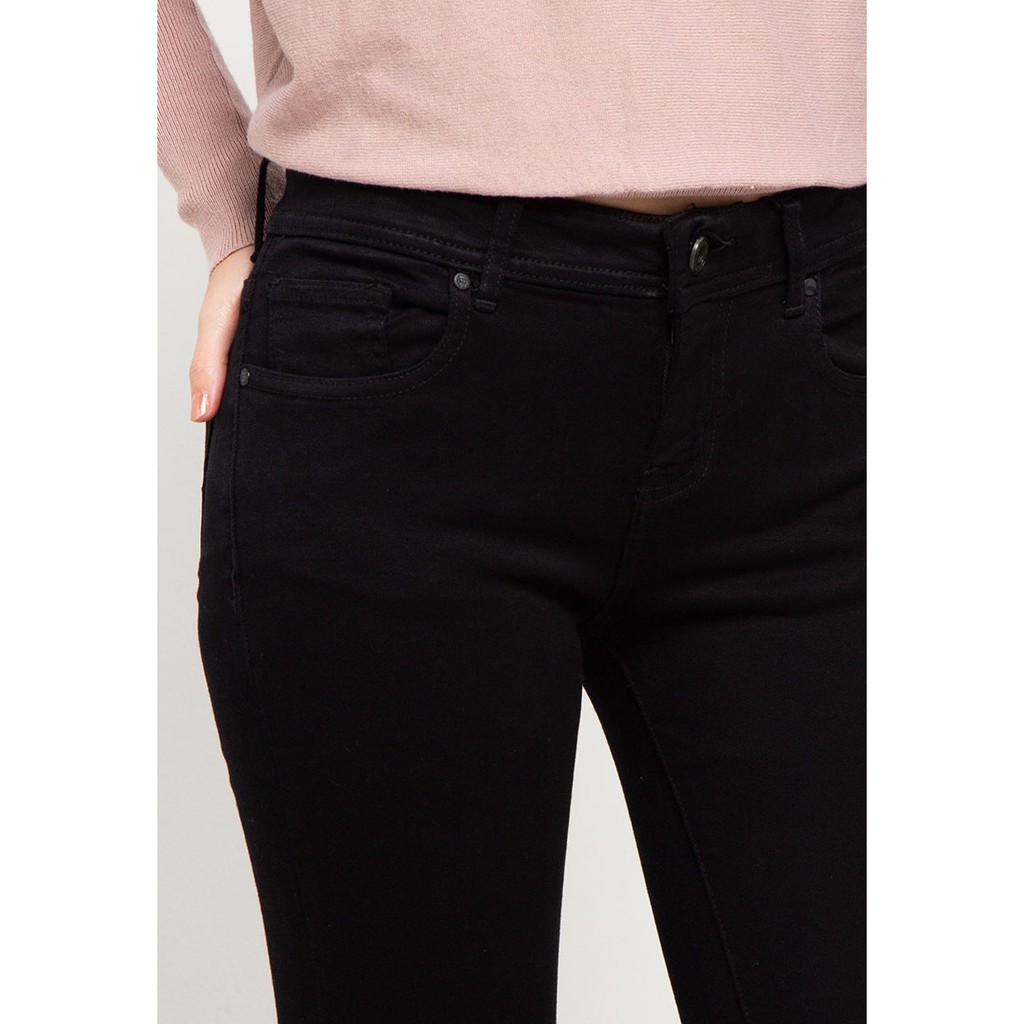 TRIPLE Ladies Celana Jeans Stretch Slim Fit Super Black (265 777 23) / Ramayana Jatinegara