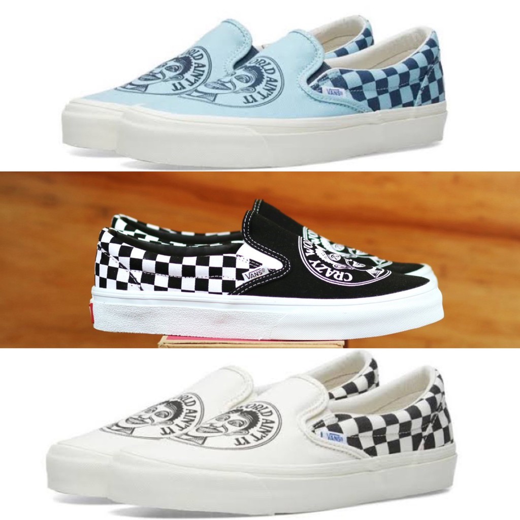 [GRADE ORIGINAL] SEPATU SLIP ON VANS SLIPON CRAZY WORLD AIN'T AINT IT