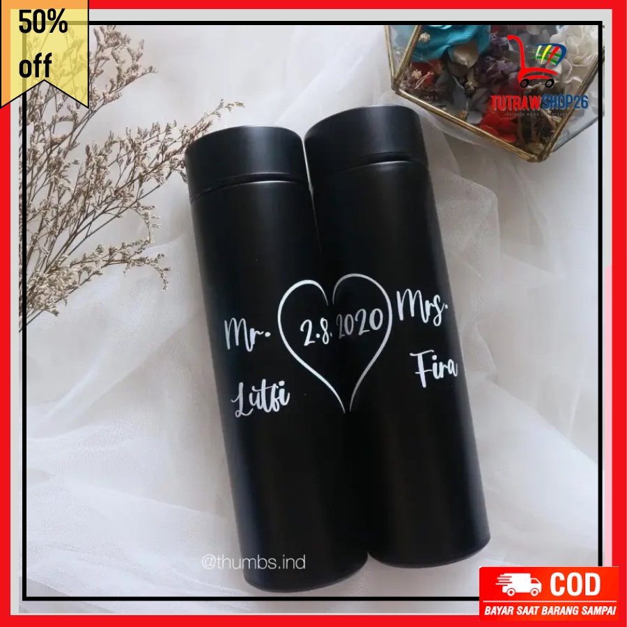 Tumblr Thumbler Tupperware Tremos Air Panas 500ml Mini smart Pencet Tumbler Costum Custom Nama BTS