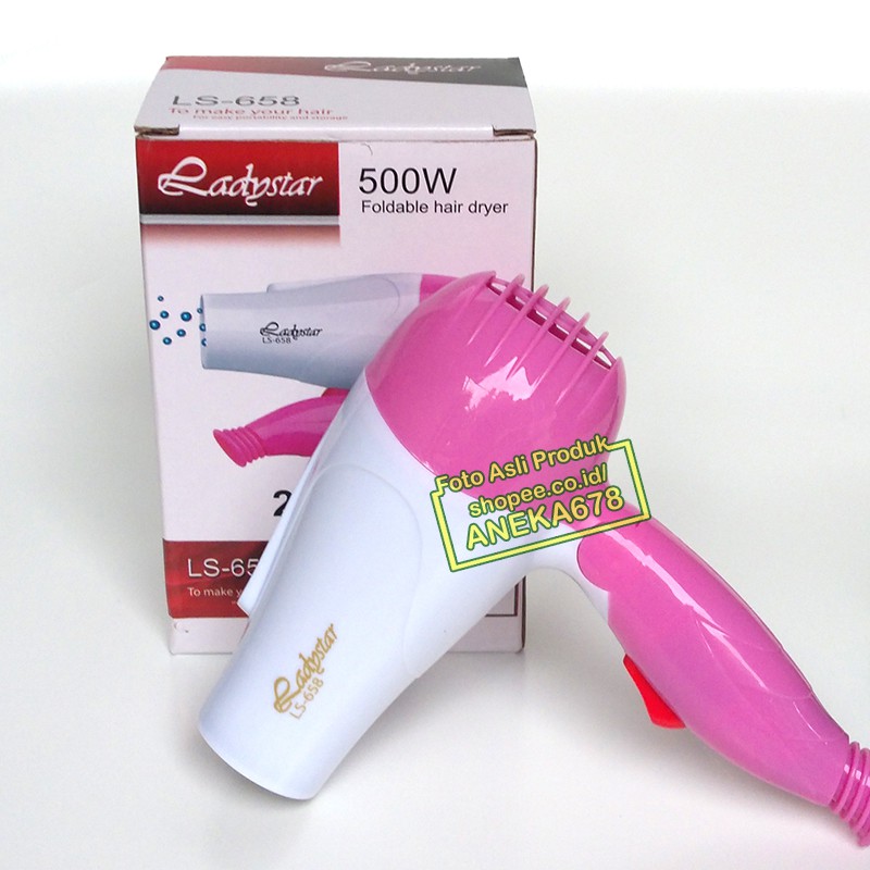 LADYSTAR LS-658 HAIR DRYER FOLDABLE HAIRDRYER LS658 PENGERING RAMBUT