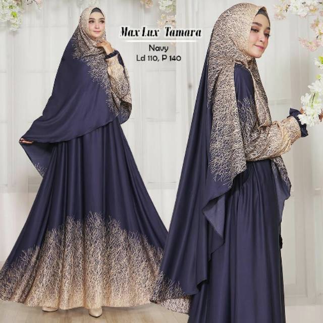 Rp.220.000 set gamis+ khimar bhn maxmara