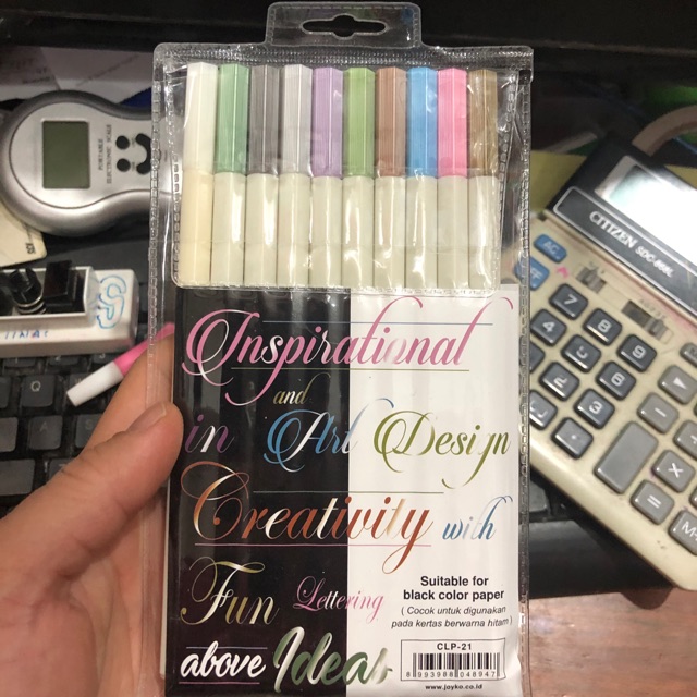 

Brush pen metalic joyko 10 warna clp 21