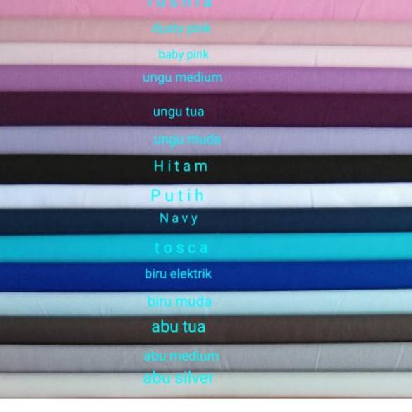 

★★★ AS0 Katun jepang polos (SOGO) lebar 150cm PILIHAN WARNA TULIS DI NOTE SAJA ✫ (Grosir)