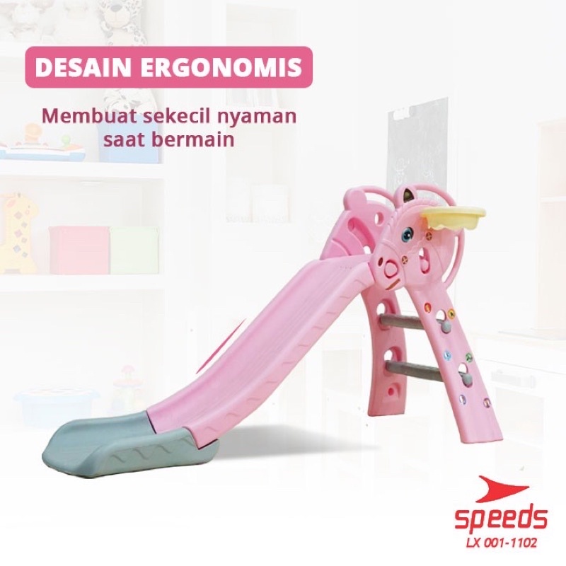 SPEEDS Perosotan Anak Mainan Seluncuran Anak Free Ring Basket Prosotan Anak Karakter