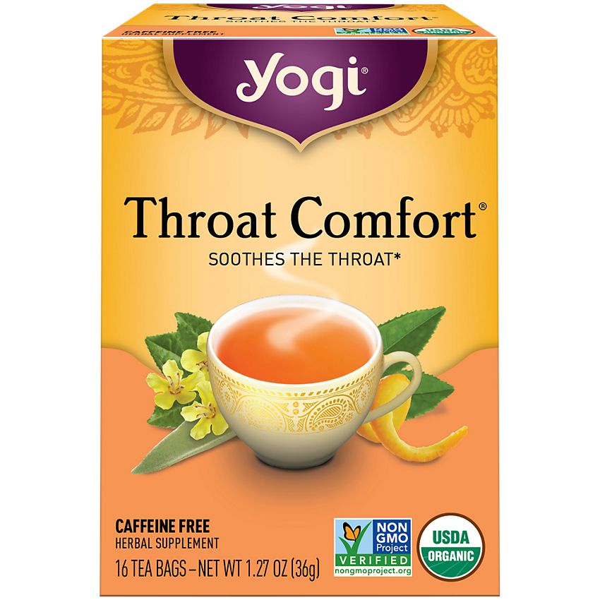 

Yogi Tea Honey Lemon Throat Comfort Soothes the Throat 16 x 2 Gram