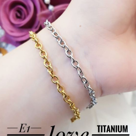 Titanium Gelang Rantai 01d