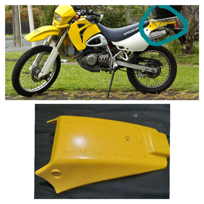 COVER SEPAKBOR BELAKANG TRAIL HYOSUNG BOSOWA/RX125