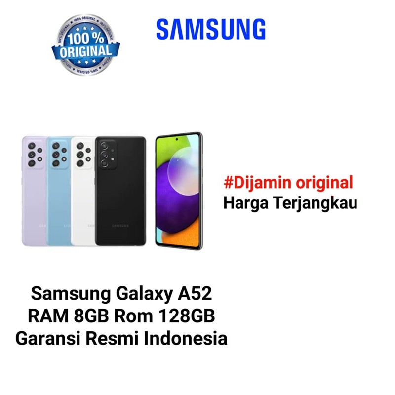 Samsung Galaxy A52 Ram 8GB/128GB - Ram 8GB/256GB A52 Garansi Resmi Sein