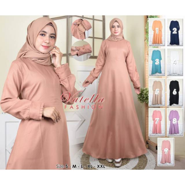 GAMIS CANTIK by Vatella || DRESS MUSLIM POLOS