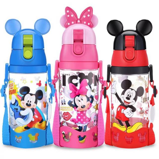 Botol Minum Sedot anak Tritan / Botol Minum Anak mickey minnie car sophia