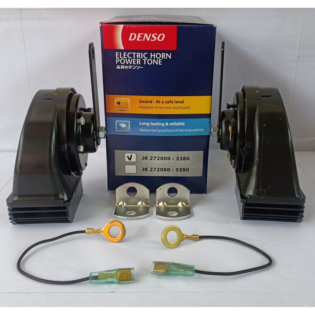 KLAKSON KEONG DENSO SET WATERPROOF 3380 POWER TONE BREKET 12V