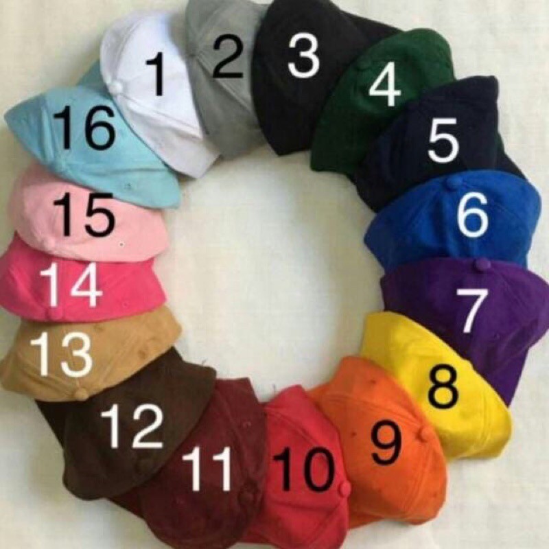 topi basball dewasa polos stelan belakang ring besi