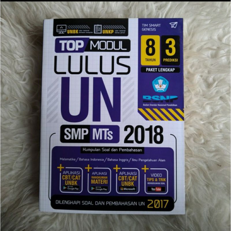 Original Buku Top Modul Lulus UN SMP MTS 2018