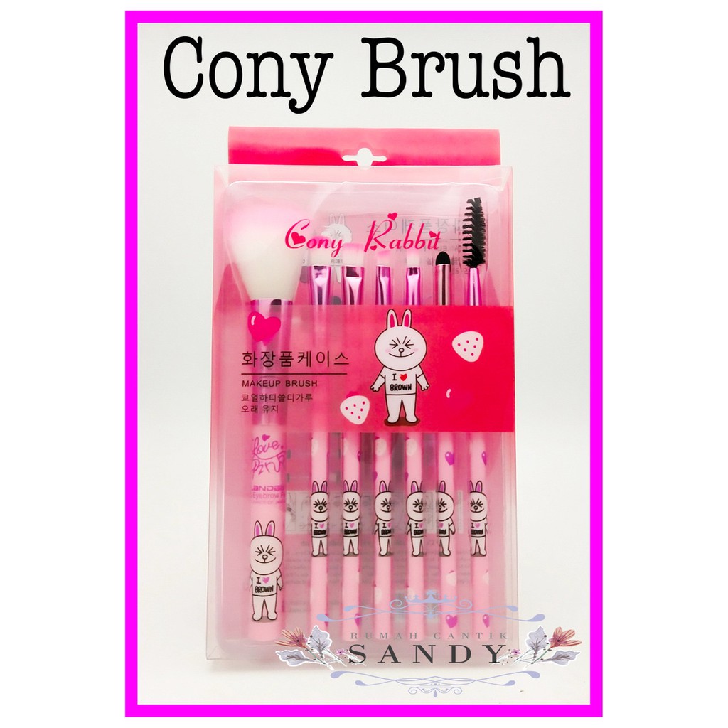 CONY BRUSH SET - 7 Kuas Auto Eyebrow Pencil ~ Kuas Wajah ~ Kuas Makeup