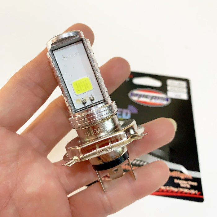 Lampu Depan Led H4 Vixion/Byson/Klx/Verza/Ninja/Scoopy Fi/Xabre - 8mata Led Kecil putih sparepat aks