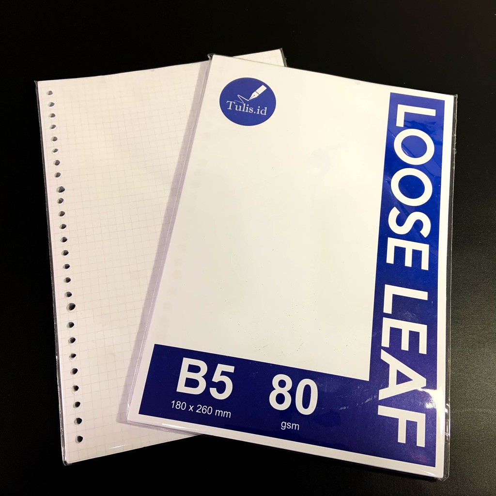 

Basic White Paper Loose Leaf B5 80 GSM Binder Paper Blank Ruled Dotted Grid Murah [INSHOP]
