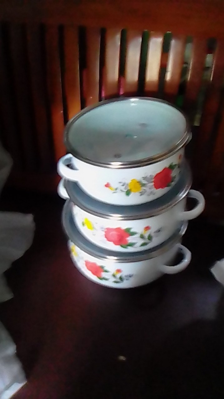 Panci Bunga G-1618/panci Set 3 Tutup Kaca/panci Reona