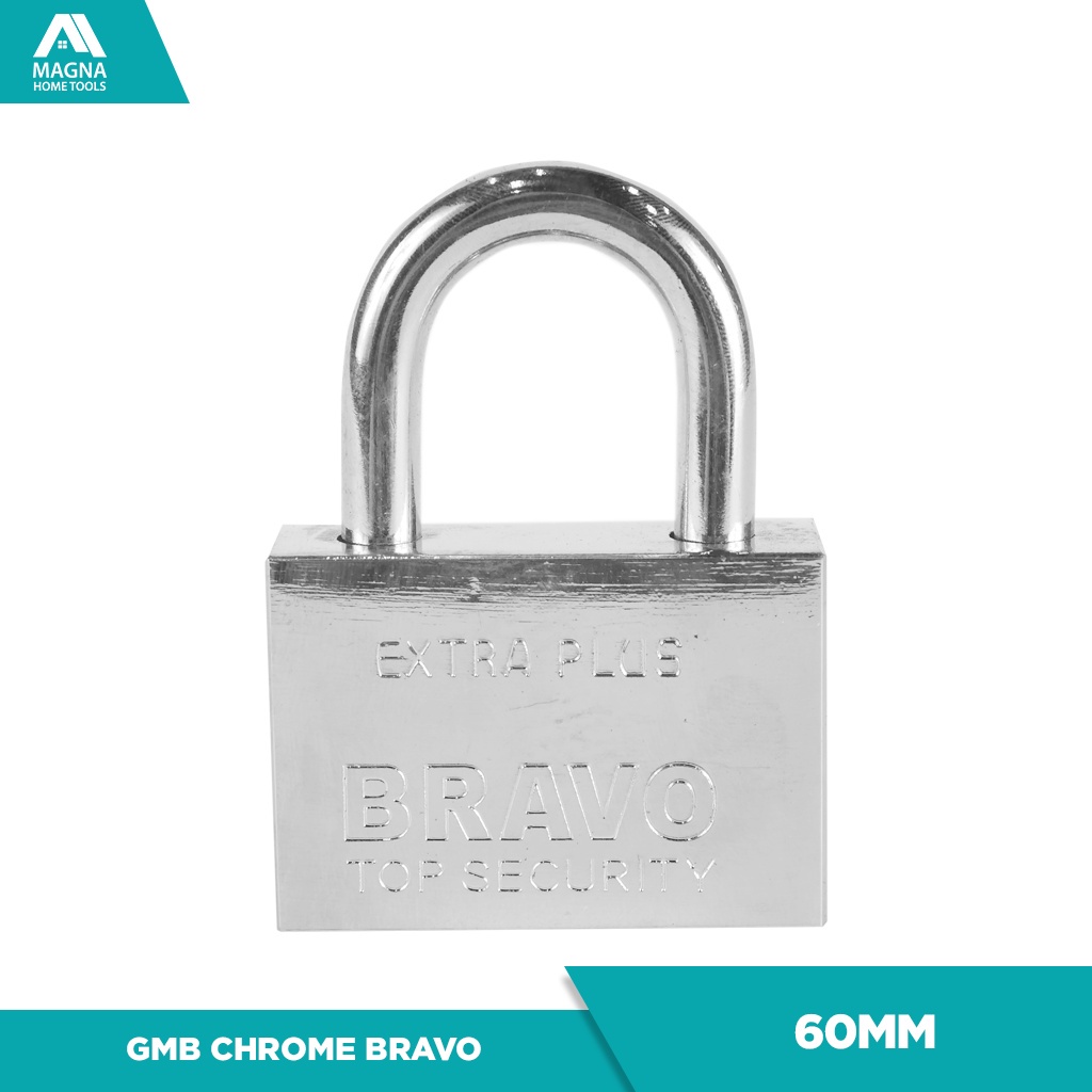 GEMBOK PAGAR PINTU KAMAR MOTOR ANTI MALING CROME BRAVO 60 LK13