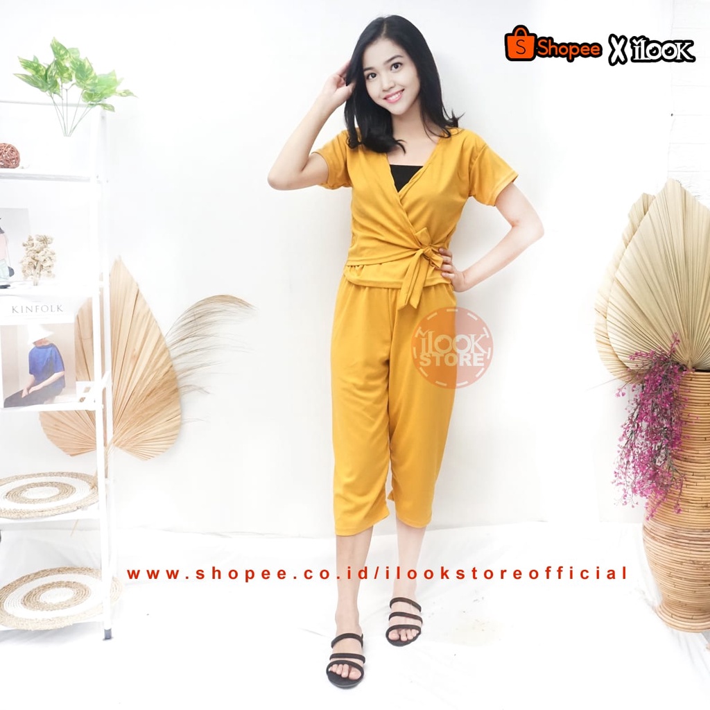 ilook | SETELAN AZKIA | SETELAN WANITA | matrerial creap dan spandex