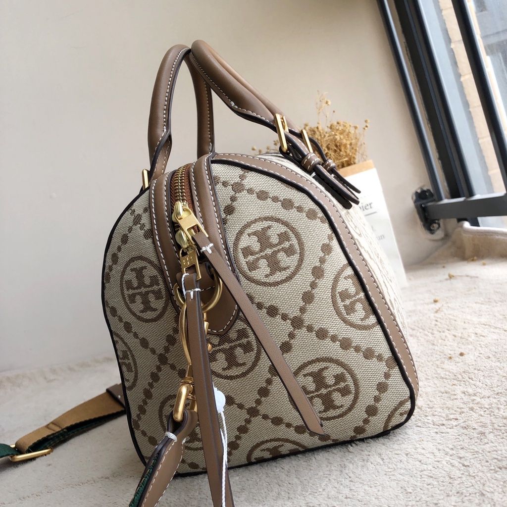 [Instant/Same Day] 83970    Original TB 82939 canvas with cowhide material women's shoulder bag cross-body bag handbag   ztb