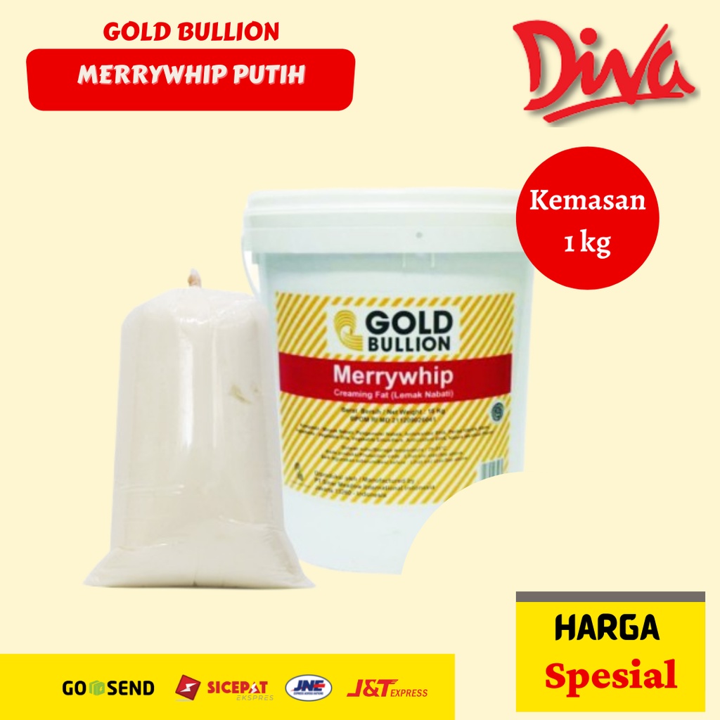 

[1kg] Gold Bullion Merrywhip / Margarin Putih Merry Whip