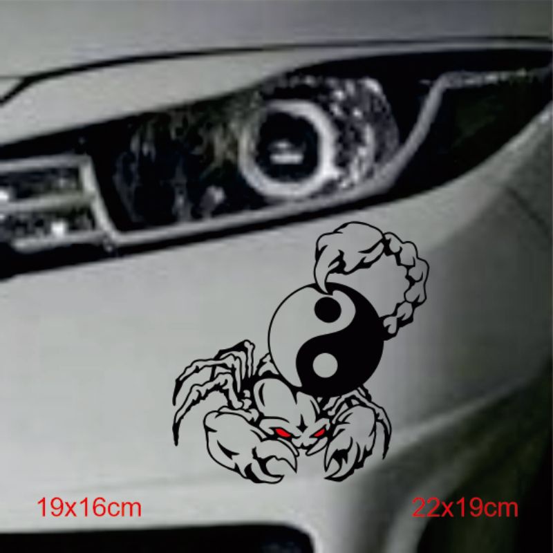 

Stiker Kalajengking Ying Yang Bamper Visor Laptop Windsheild