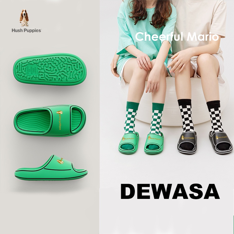 Hush Puppies Sandal Wanita Dewasa Eva karet Sandal Selop Sendal Flat Rumah Korea Nyaman Dan Lembut Slip On Sandal kamar mandi Ukuran: 30-41