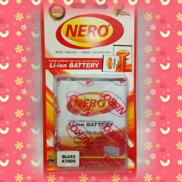 Baterai double power nero Lenovo BL-243 for A7000/A7000+/A7010