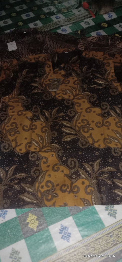 Gedange Pak Lurah Kuning Kemeja Batik Pria Lengan Panjang Dan Lengan Pendek Katun Halus Baturaden