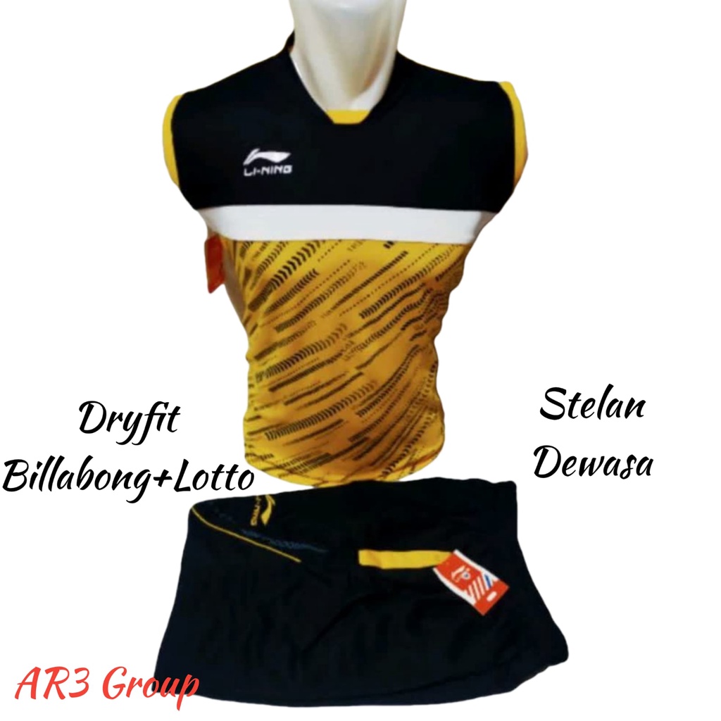 Stelan olahraga pria/wanita baju badminton baju bulutangkis baju volly olahraga motif terbaru