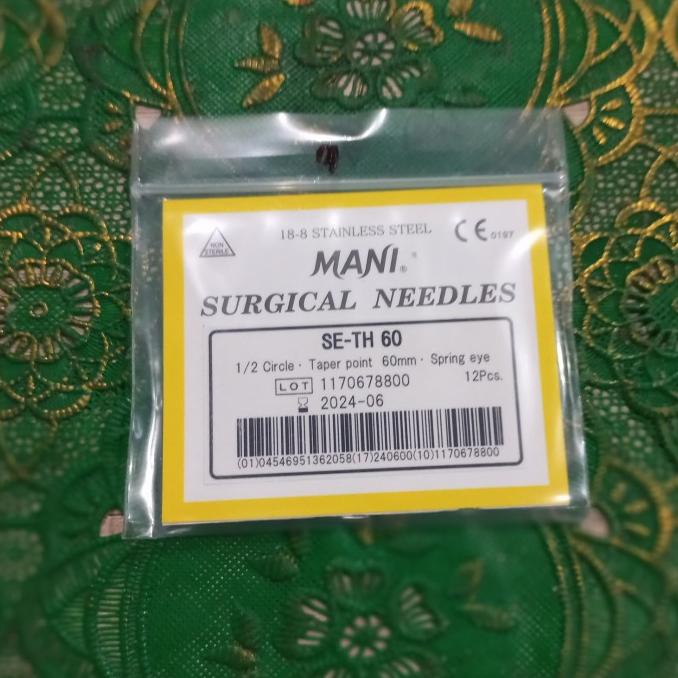 Jarum Bedah Se-Th 60/ Surgical Needle / Jarum Hecting Kulit / Mani