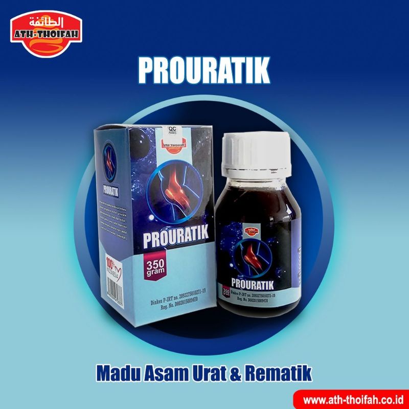 Obat Asam Urat Pengapuran Rematik Sakit Tulang Sendi ,PROURATIK Reumatik / Madu RATIK Herbal / Untuk