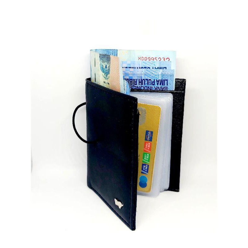 Dompet Kartu 26 in 1 Card Holder + slot uang kulit sintetis karet pengaman SUPER ELEGAN MEWAH