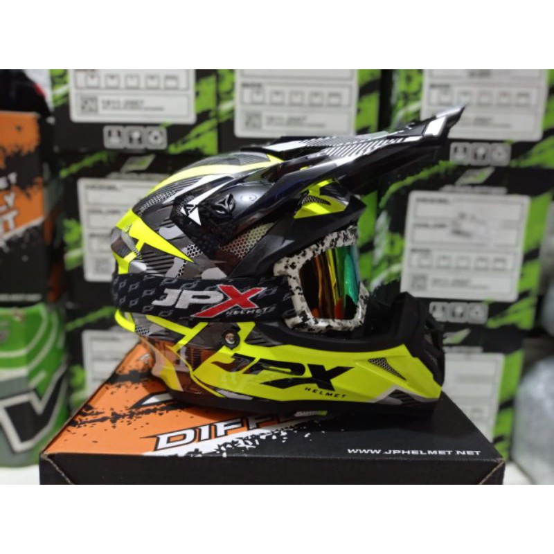 HELM JPX CROSS FOX-1 YELOW FLUO x35 DAN RED FLUO