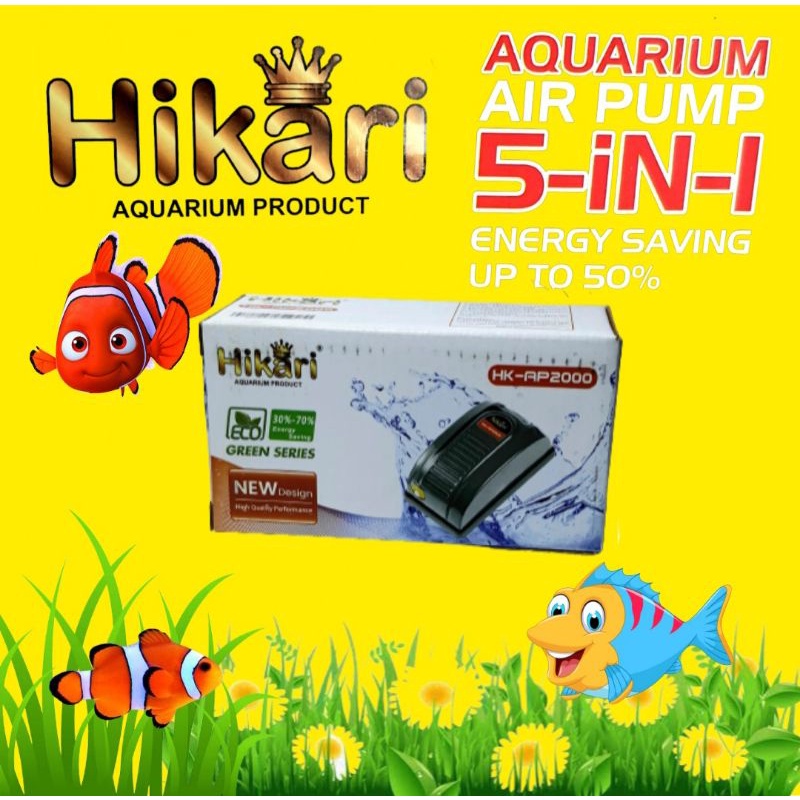 AIR PUMP HIKARI AP 2000 AERATOR AQUARIUM 1 OUTPUT