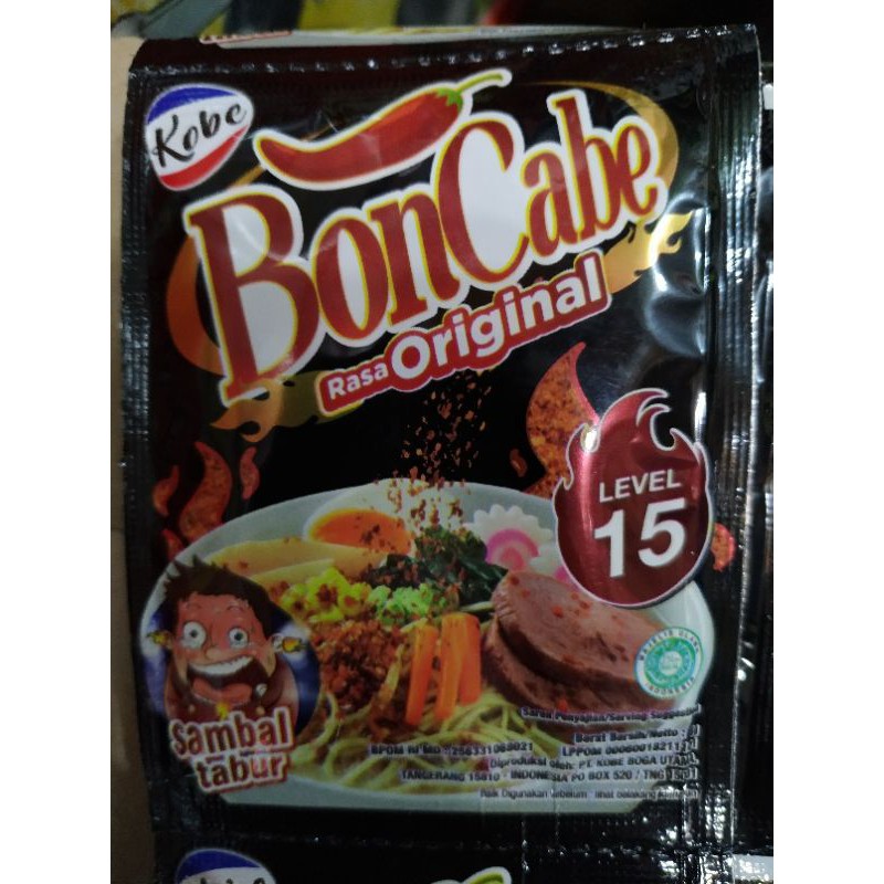 

Kobe Boncabe Sambal Tabur Level 15 sachet renceng