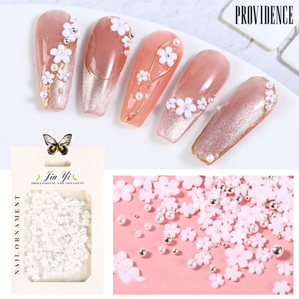 Providence 1Pack Nail Art Flower Decorative Exquisite Resin Five-petal Little Floral Manicure Decoration for Women