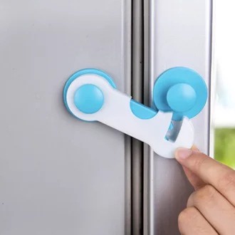 KUNCI PENGAMAN LACI LEMARI KULKAS / PENGAMAN PINTU KULKAS LEMARI / 3M ADHESIVE CHILD LOCK / BABY SAFETY LOCK