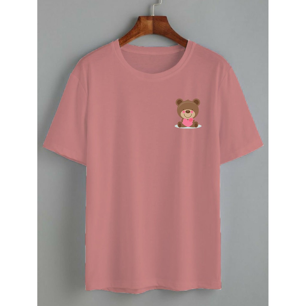 kaos cute bear love/ kaos wanita / KATUN 24S