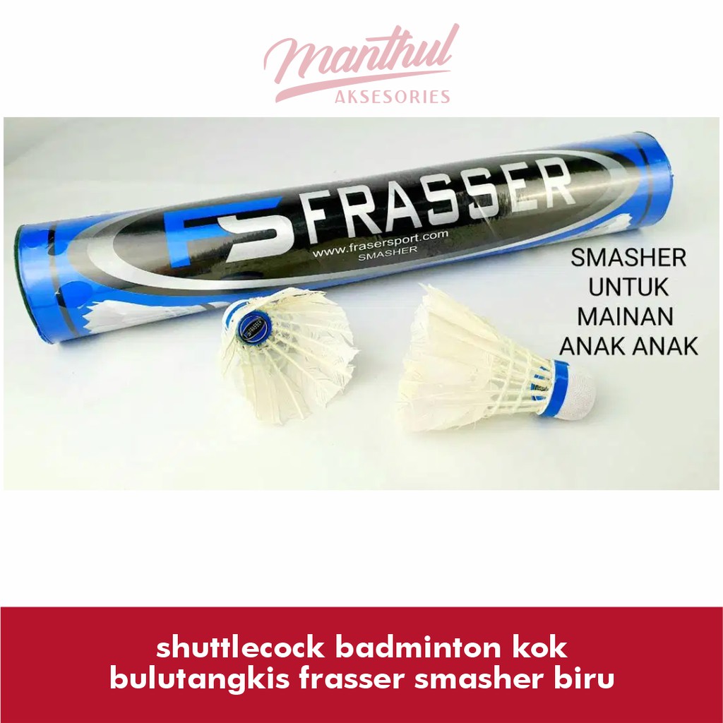 shuttlecock badminton kok bulutangkis frasser smasher biru