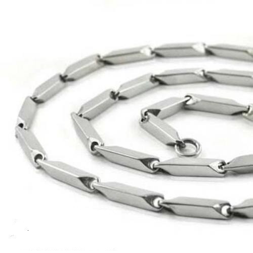 KALUNG PRIA TITANIUM STAINLESS STEEL SILVER MOTIF PADI