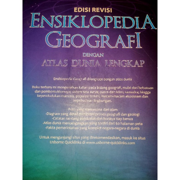 Jual Buku Ensiklopedia Geografi Dengan Atlas Dunia Lengkap Dilengkapi