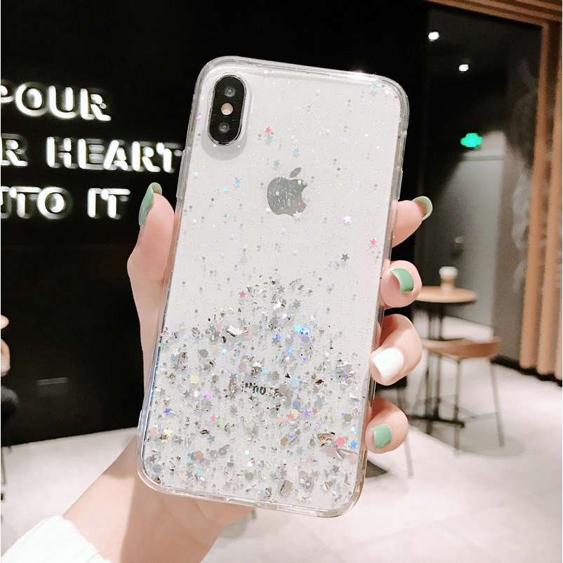 Casing VIVO V20 SE Y30i Y50 Y30 Y20 Y20i Y20s Y12s V19 V17 S1 Y19 Y17 Y15 Y12 Y12i Y11 Y91 Y93 Y95 Y91C Y1s Y53 Y55 Y55s Y65 Y71 Y81 Y81i Z1 Pro Sequin Glitter Soft Case Cover-7