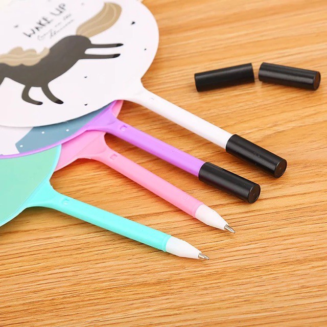 Kipas Unicorn / Alat Tulis Pulpen Pena Unicorn Anak Perempuan Warna Pink / Kipas Pulpen Unicorn