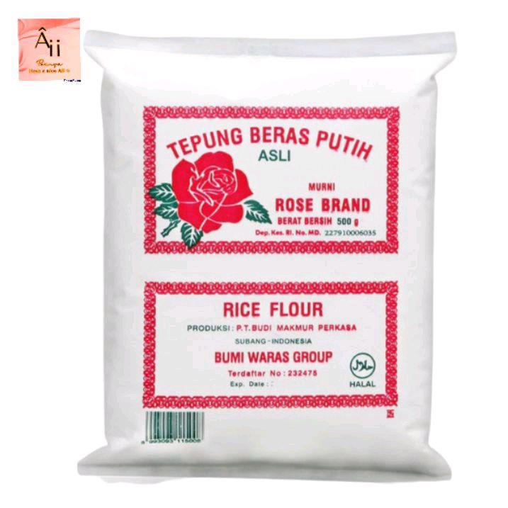 

Tepung beras putih asli Murni merk rose brand 500gr