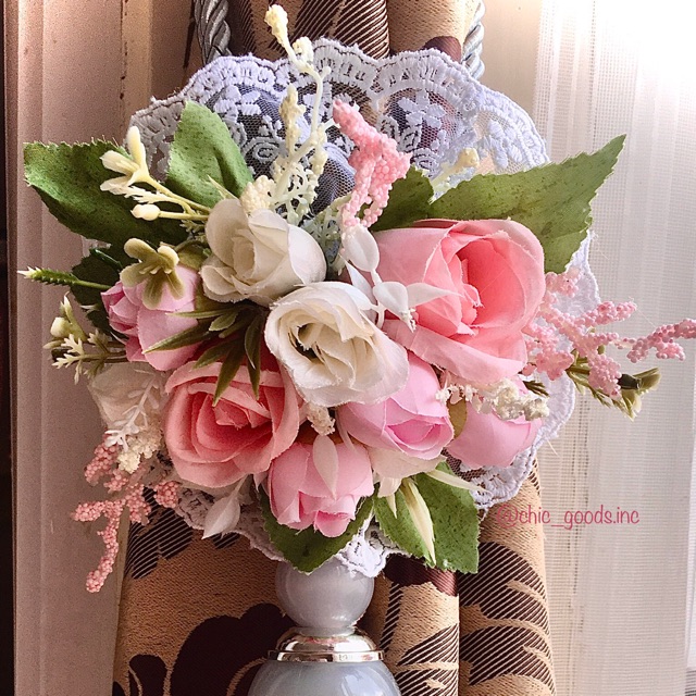 Ikat gorden - Pink ROSEs - TALI GORDEN TASSEL BUNGA