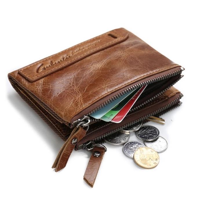 Dompet pria cowok kulit Asli Sapi dompet kartu dompet stnk Original