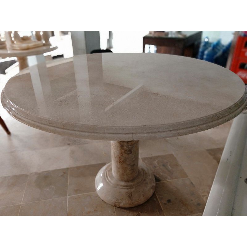 Meja Makan Bundar Marmer 150