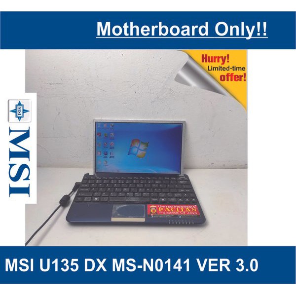 ET24 MB-MSI-1 Motherboard Mobo Mesin Netbook Notebook Mainboard Laptop MSI U135 DX MS-N0141 VER 3.0